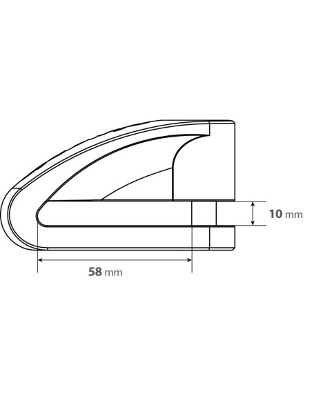 Lucchetto Stone XL bloccadisco perno 10mm Rosso