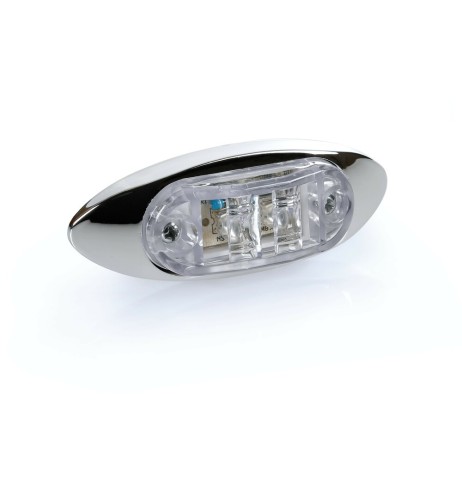 Luce a 2 led ingombro camion camper 24V bianco 