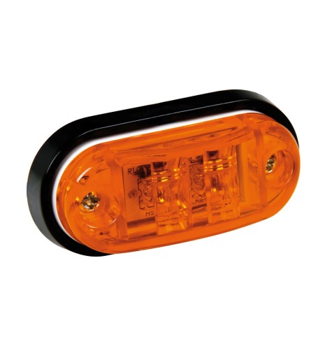 Luce a 2 led perimetrale ingombro camion 24V colore Arancio