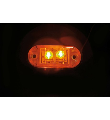 Luce a 2 led perimetrale ingombro camion 24V colore Arancio