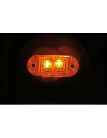 Luce a 2 led perimetrale ingombro camion 24V colore Arancio