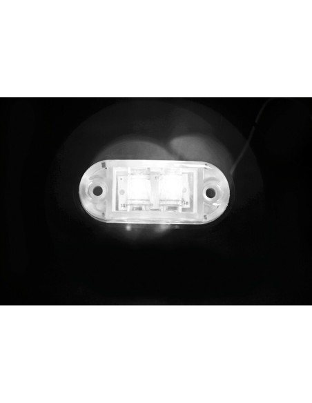 Luce a 2 led perimetrale ingombro camion 24V colore Bianco