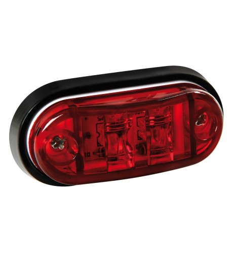 Luce a 2 led perimetrale ingombro camion 24V colore Rosso