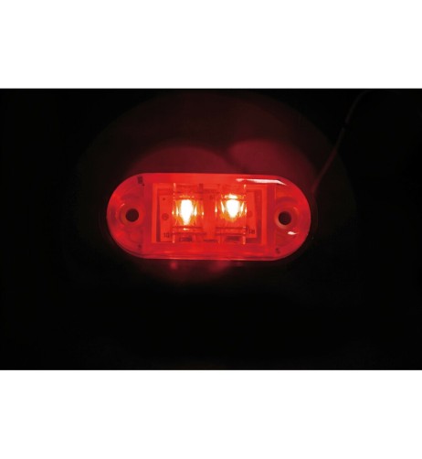 Luce a 2 led perimetrale ingombro camion 24V colore Rosso
