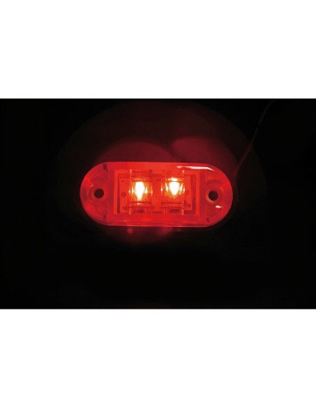 Luce a 2 led perimetrale ingombro camion 24V colore Rosso