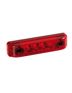 Luce a 4 led IP67 perimetrale ingombro camion 24V colore Rosso