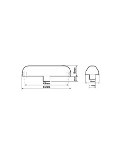 Luce a 4 led IP67 perimetrale ingombro camion 24V colore Rosso 2