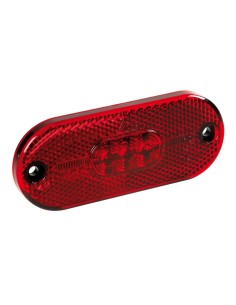 Luce a 5 led IP67 perimetrale ingombro con catarifrangente 24V Rosso