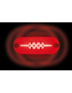 Luce a 5 led IP67 perimetrale ingombro con catarifrangente 24V Rosso 2