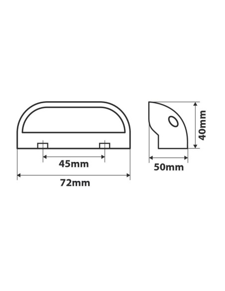 Luce a led fanale illuminazione targa 12 24V impermeabile
