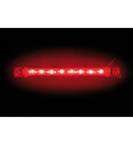 Luce a Led ingombro 12 24V impermeabile Rosso 150x15 5mm