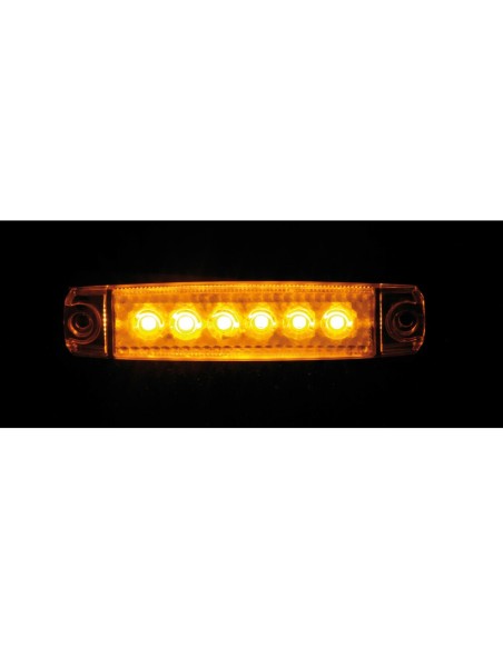 Luce a Led ingombro 12 24V impermeabile ultrasottile Arancio 96x20mm