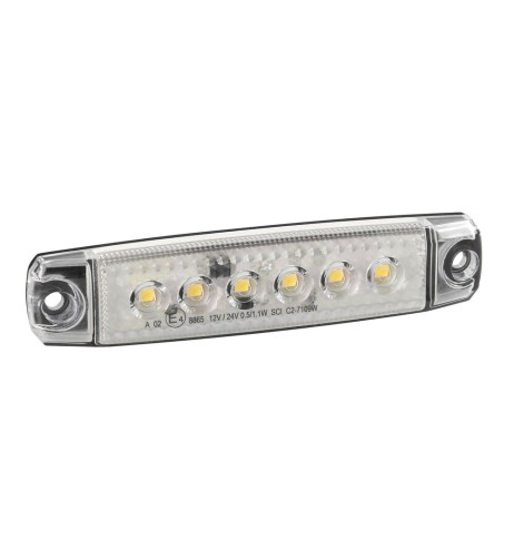 Luce a Led ingombro 12 24V impermeabile ultrasottile Bianco 96x20mm