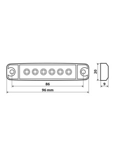 Luce a Led ingombro 12 24V impermeabile ultrasottile Bianco 96x20mm 2
