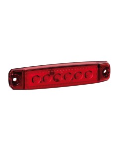 Luce a Led ingombro 12 24V impermeabile ultrasottile Rosso 96x20mm