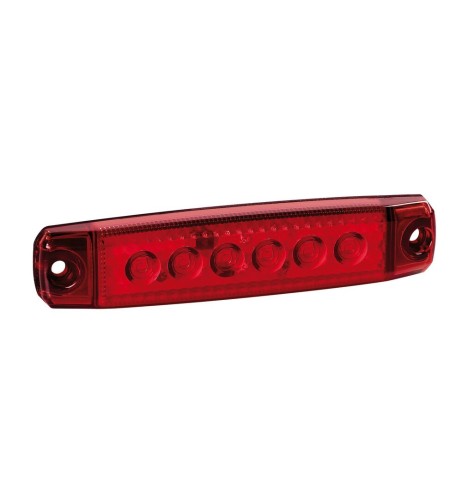 Luce a Led ingombro 12 24V impermeabile ultrasottile Rosso 96x20mm