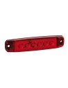 Luce a Led ingombro 12 24V impermeabile ultrasottile Rosso 96x20mm