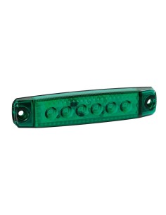 Luce a Led ingombro 12 24V impermeabile ultrasottile Verde 96x20mm