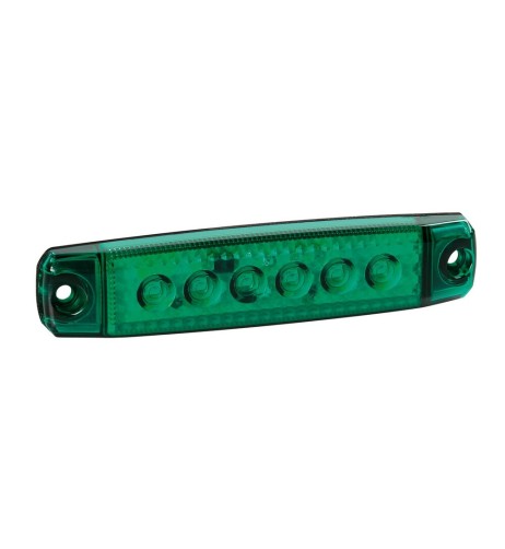 Luce a Led ingombro 12 24V impermeabile ultrasottile Verde 96x20mm