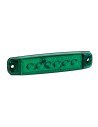 Luce a Led ingombro 12 24V impermeabile ultrasottile Verde 96x20mm