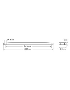 Luce a led ingombro camion 24V rosso 280x24mm 2