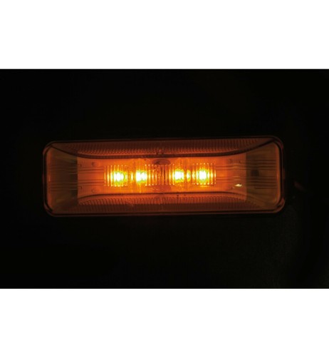 Luce a led ingombro camion camper 24V ambra 103x34mm