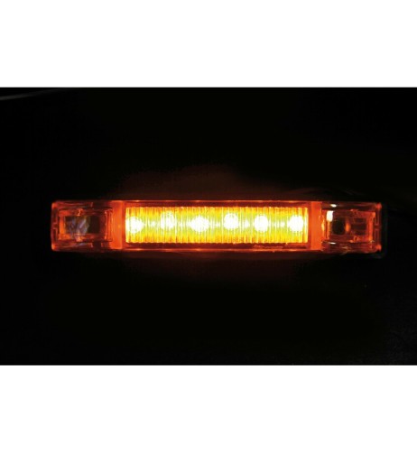 Luce a led ingombro camion camper 24V arancio 100x19mm