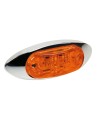 Luce a led ingombro camion camper 24V arancio con cromatura 100x36mm