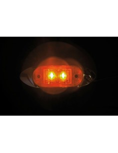 Luce a led ingombro camion camper 24V arancio con cromatura 100x36mm 2