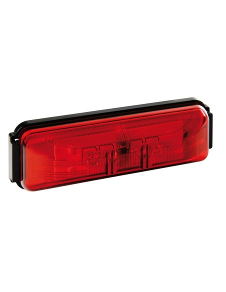 Luce a led ingombro camion camper 24V rosso 103x34mm