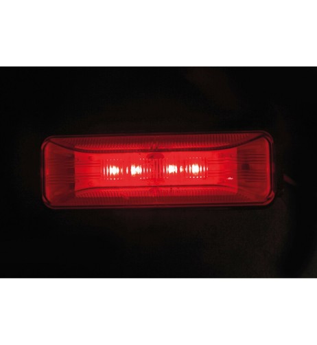 Luce a led ingombro camion camper 24V rosso 103x34mm