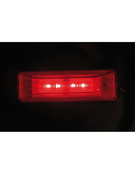 Luce a led ingombro camion camper 24V rosso 103x34mm