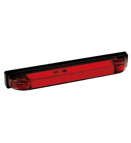 Luce a led ingombro camion camper 24V rosso 155x22mm