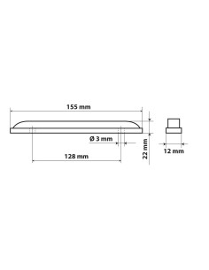 Luce a led ingombro camion camper 24V rosso 155x22mm 2