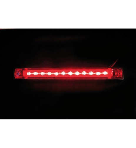 Luce a led ingombro camion camper 24V rosso 155x22mm