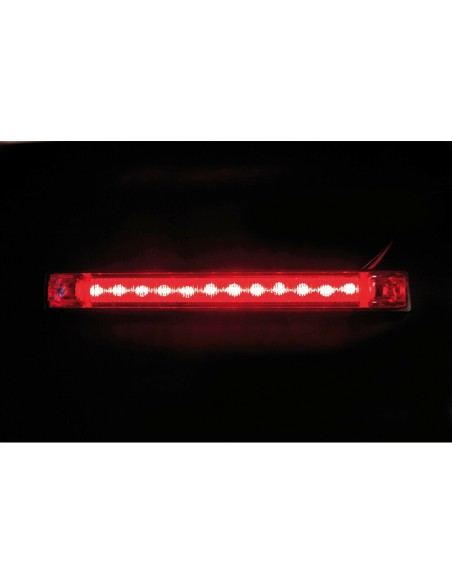 Luce a led ingombro camion camper 24V rosso 155x22mm