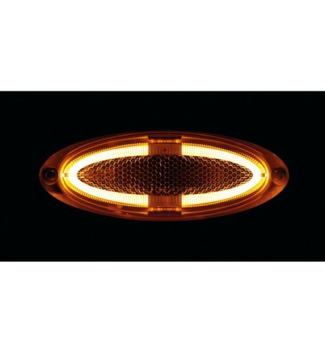 Luce a led ingombro omologata 12 24V arancio 124x45mm