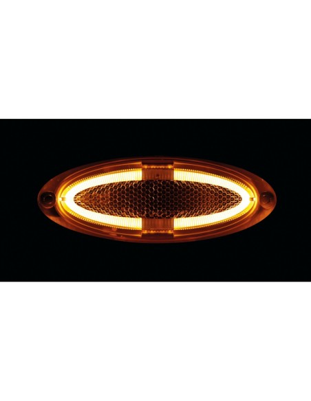 Luce a led ingombro omologata 12 24V arancio 124x45mm