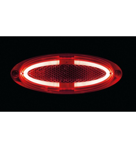 Luce a led ingombro omologata 12 24V rosso 124x45mm