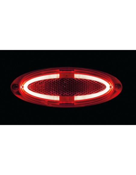Luce a led ingombro omologata 12 24V rosso 124x45mm