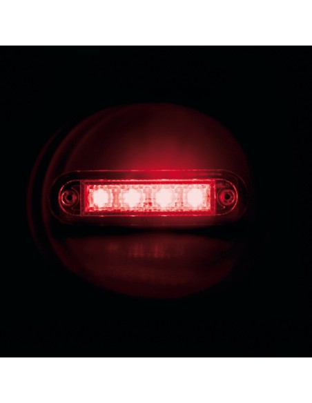 Luce a led perimetrale ingombro 12 24V colore rosso