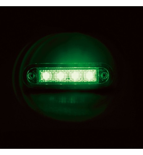 Luce a led perimetrale ingombro 12 24V colore verde