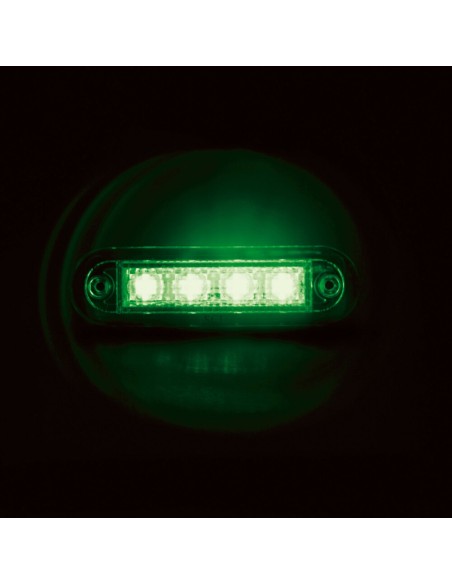 Luce a led perimetrale ingombro 12 24V colore verde