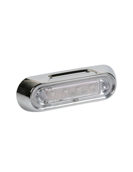 Luce a led perimetrale ingombro cromata 12 24V colore Arancio