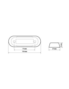 Luce a led perimetrale ingombro cromata 12 24V colore Arancio 2