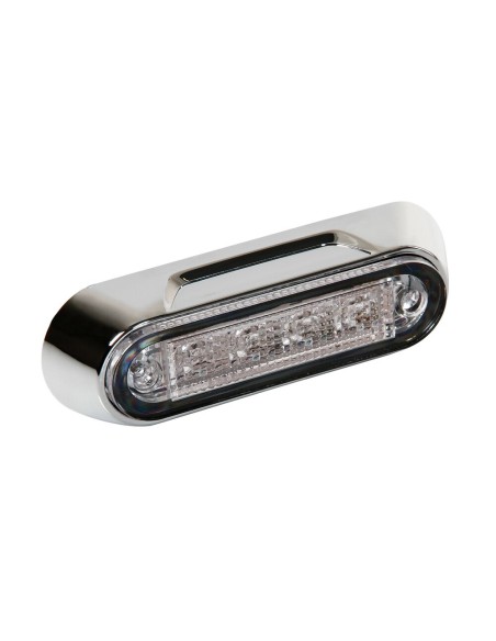 Luce a led perimetrale ingombro cromata 12 24V colore Rosso