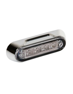 Luce a led perimetrale ingombro cromata 12 24V colore verde