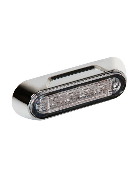 Luce a led perimetrale ingombro cromata 12 24V colore verde