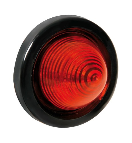Luce a led tonda ingombro camion camper 24V rosso D70mm