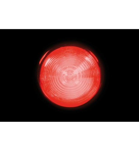 Luce a led tonda ingombro camion camper 24V rosso D70mm